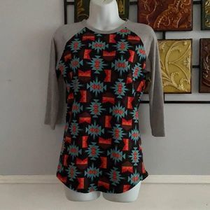 NWOT Lularoe Women Gray 3/4 Sleeve T-Shirt XXS